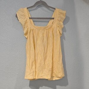Yellow Striped Women's Top